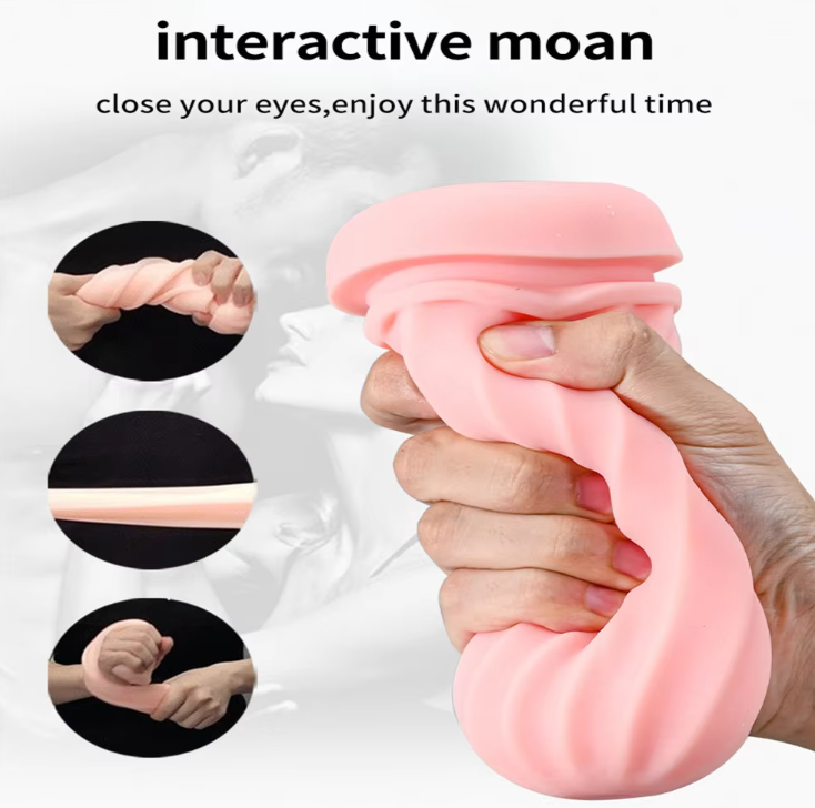 Free hands male toys Telescopic Rotation Sucking Machine Soft Silicone Vagina Masturbation Cup Sex Toys for Men
