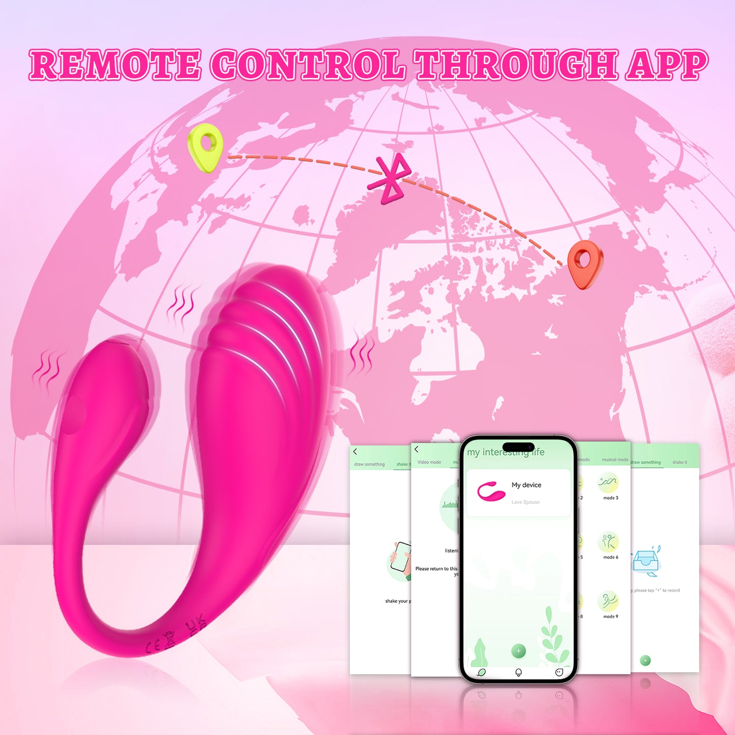 App-Controlled Silicone Vagina Balls Clitoris Stimulator Vibrator Powerful Waterproof Sex Toy for Women