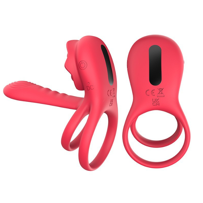 New Orgasm Clitoral Stimulation Vibrator Waterproof Silicone Chargeable Cum Locking Masturbation Ring For Couples