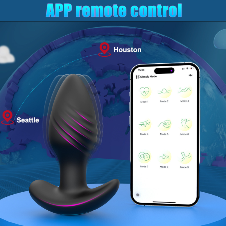 Hot Sale Wireless Remote Control Male Vibrating Prostate Massager Rotating Anal Vibrator Butt Plug Dilator Sex Toy For Women Men