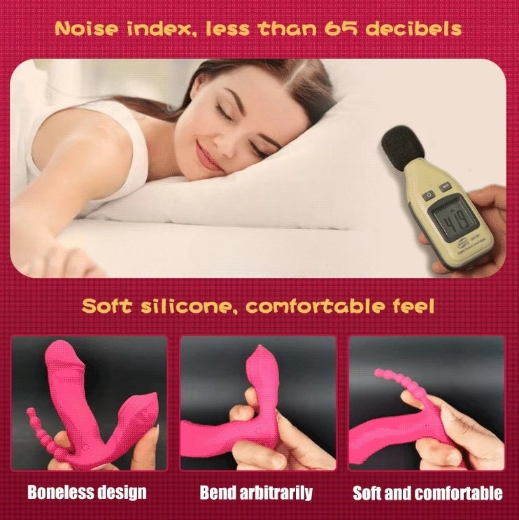Female Heating Wearable 3 In 1 Remote Sucker Dildo Clitoris Stimulator Vibrating Panties Sucking Vibrator For Women