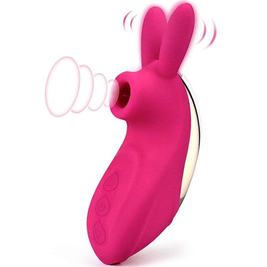 2 in 1 Rabbit Sex Toys Sucking with Tongue Licking for Womens Clit Nipple G Spot Stimulation Rechargeable Waterproof