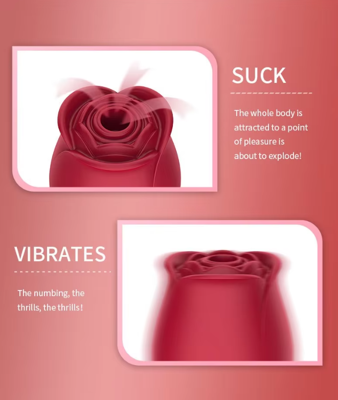 Girlspower Red Rose Vibrator Amazon Hot Sale Proper Price Toy Nipple Clictorals Stimulator Sucking Sex Toys for Women