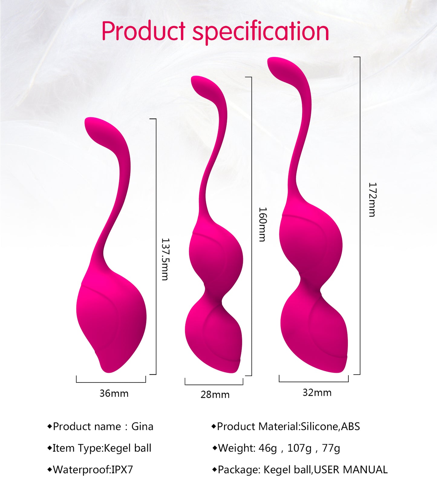 Kegel Balls for Postpartum Women Vaginal Recovery of Pelvic Floor Muscle