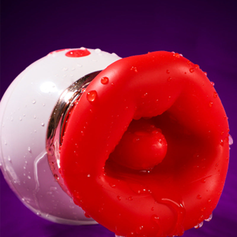 3 In 1 Adult c Big Mouth Sucking Licking Stimulator Clitoral Rose Vibrator Sex Toys For Woman