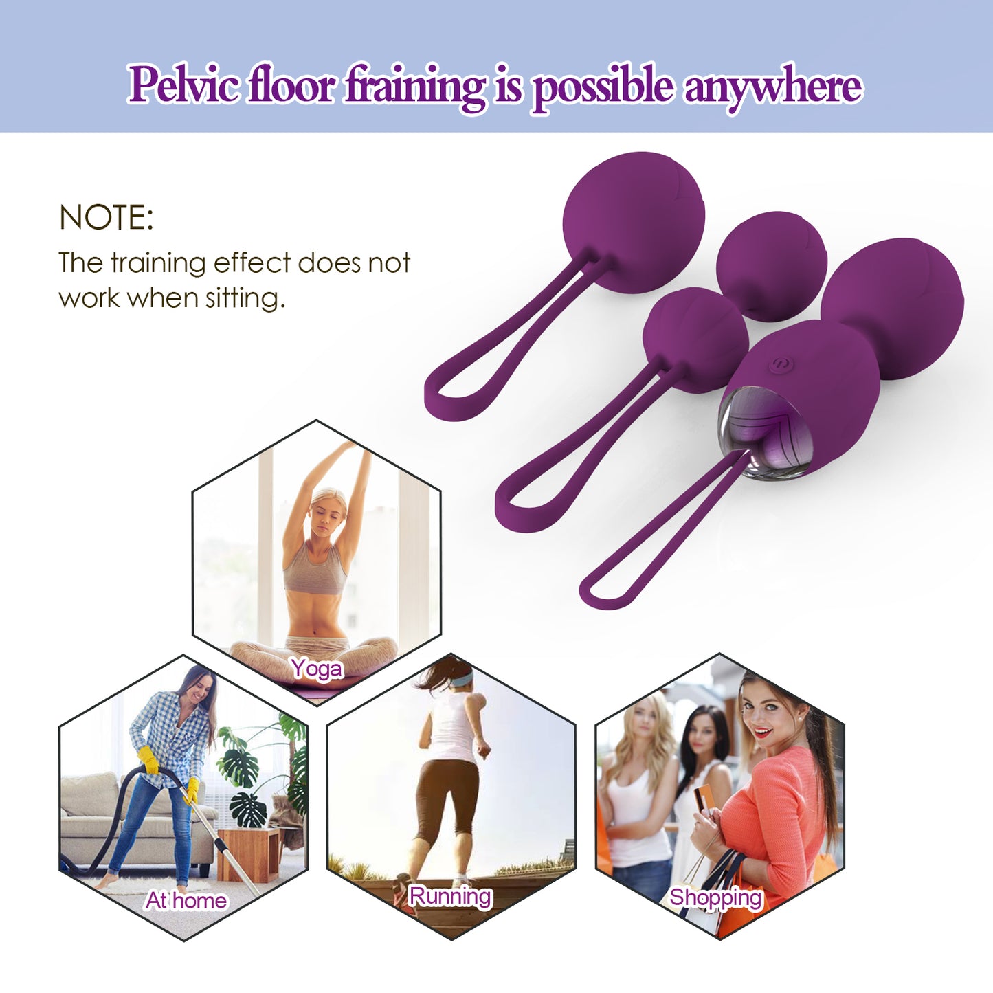 Top Selling Intimate Kegel Exercise Vagina Tightening Weights Pelvic Floor Exercise Silicone Kegel Balls for Women