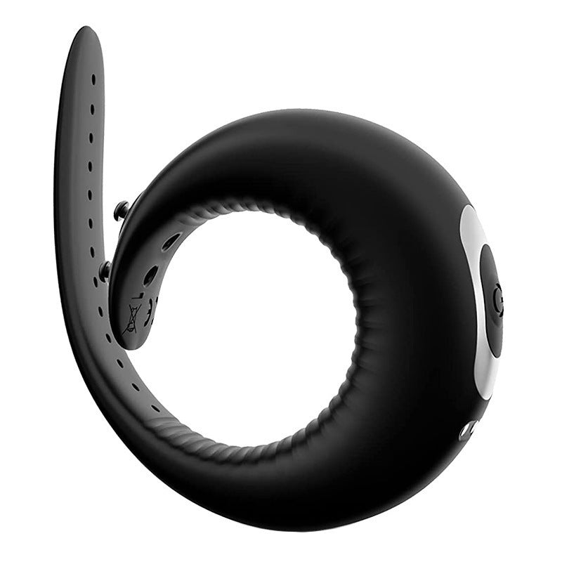 Adjustable 10 Frequency Silicone Cock Ring Sex Toys for Men Featuring Delay Ejaculation Function