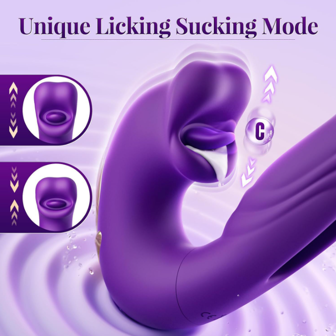 G Spot Rose Vibrator Realistic Clit Tongue Licking Slap female vaginal Clitoris Stimulation dildo vibration sex toys for woman