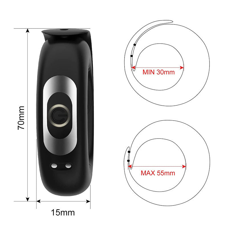 Adjustable 10 Frequency Silicone Cock Ring Sex Toys for Men Featuring Delay Ejaculation Function