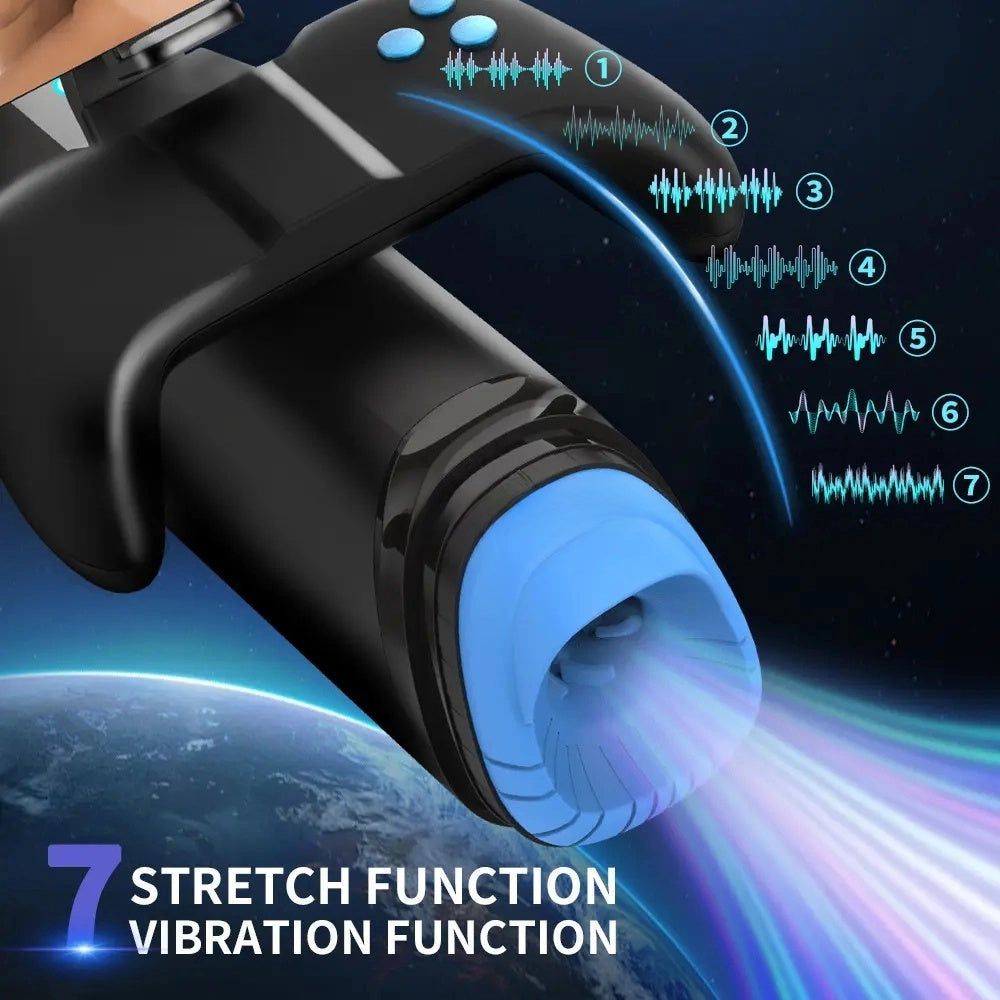 Visible Video Men Sex Toys Electric Automatic Heated Penis Vibrator Thrusting Masturbation Cup With Mobile Phone Holder