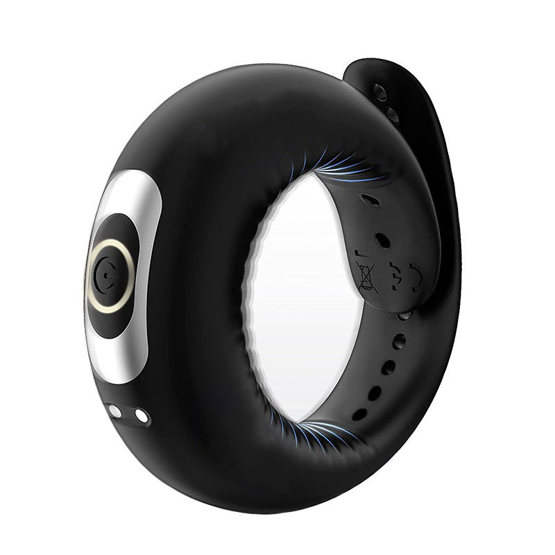 Adjustable 10 Frequency Silicone Cock Ring Sex Toys for Men Featuring Delay Ejaculation Function