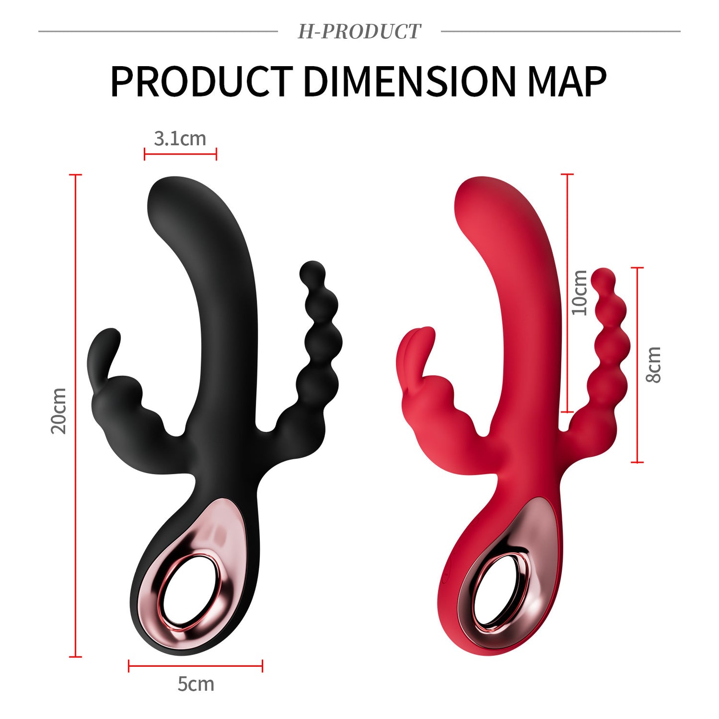 New Arrival Type-C Charging Three Head Triple Stimulation Vibrator for Women Sexy Toys