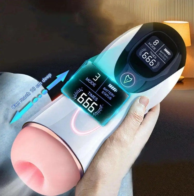 Free hands male toys Telescopic Rotation Sucking Machine Soft Silicone Vagina Masturbation Cup Sex Toys for Men