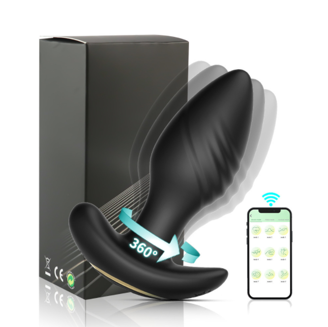 Hot Sale Wireless Remote Control Male Vibrating Prostate Massager Rotating Anal Vibrator Butt Plug Dilator Sex Toy For Women Men