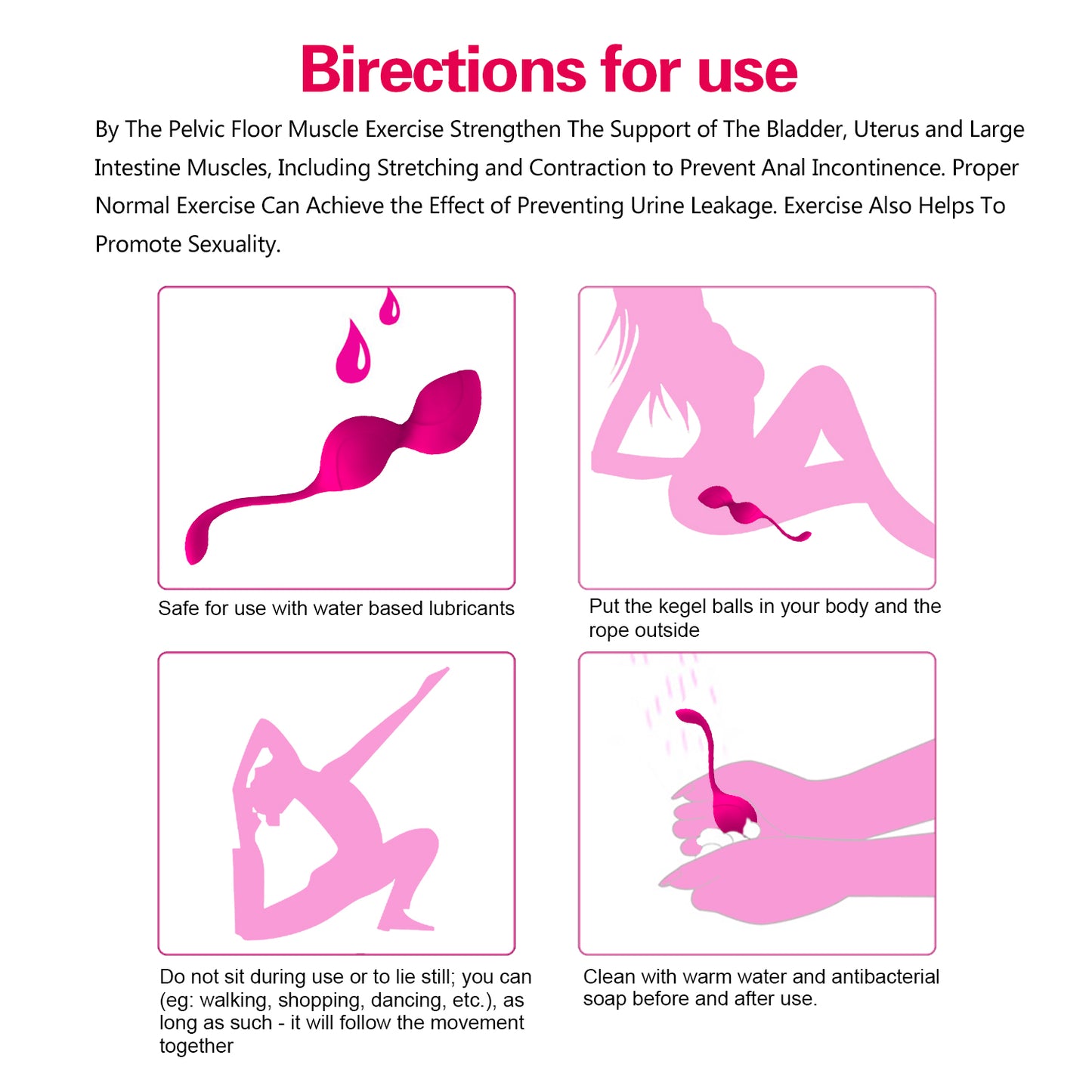 Kegel Balls for Postpartum Women Vaginal Recovery of Pelvic Floor Muscle
