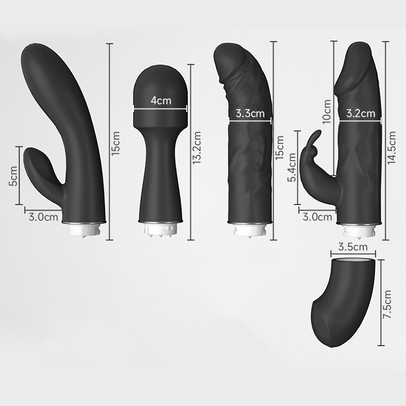 Rechargeable Adult Women Sex Toy 4-Piece Sets Female Rabbit Dildo Vibrator Quality Vibrating Dildo for Woman