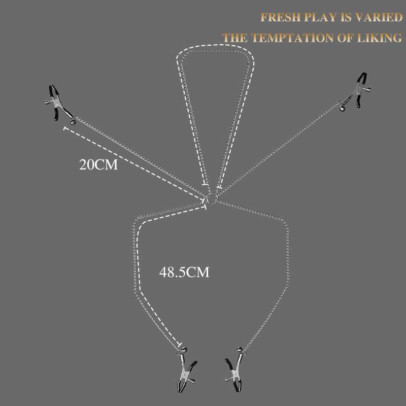 Breast Stimulator Nipple Clamps Tightening Clip Stimulation Nipple Clamps Bell Slave Flirting Bdsm Game Sex Toys for Woman Men