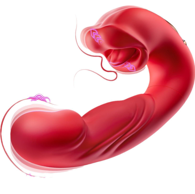 Hot Selling 3 in 1 Patting Mouth Tongue Licking Vibrator Sex Toys for Women Masturbation G Spot Clitoris Vibrator Adult Toys
