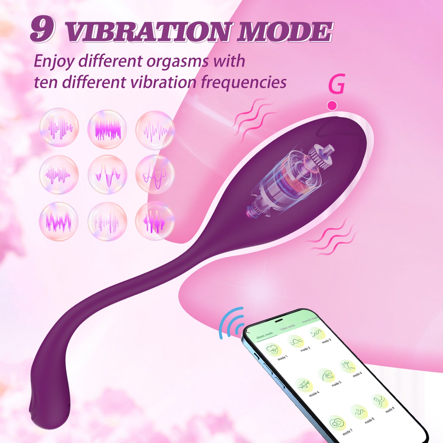 Long Distance Use Vibrating Love Egg Control by Applications between Different Country in the World Sex Toys Waterproof
