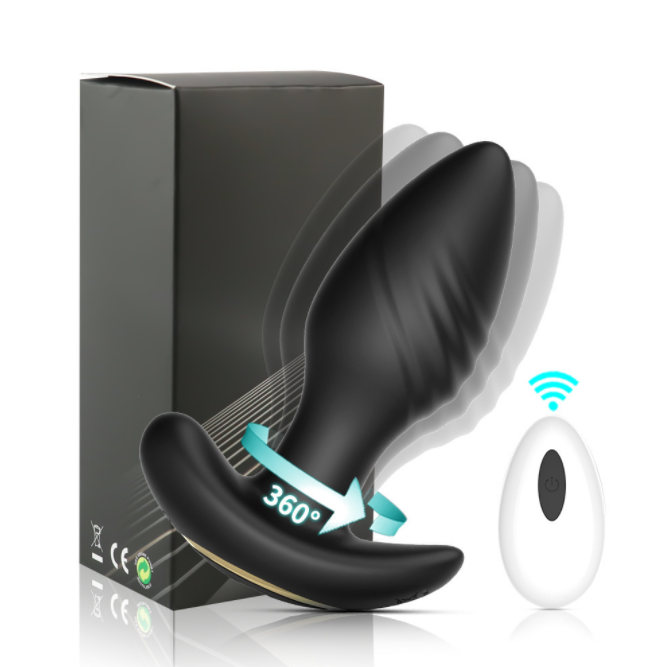 Hot Sale Wireless Remote Control Male Vibrating Prostate Massager Rotating Anal Vibrator Butt Plug Dilator Sex Toy For Women Men