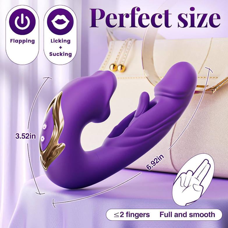 G Spot Rose Vibrator Realistic Clit Tongue Licking Slap female vaginal Clitoris Stimulation dildo vibration sex toys for woman
