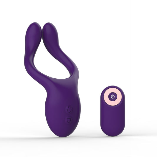 Double Vibrator Electric Sex Toys for Couples Includes Clitoris Stimulator and Cock Ring for Men