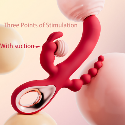 New Arrival Type-C Charging Three Head Triple Stimulation Vibrator for Women Sexy Toys