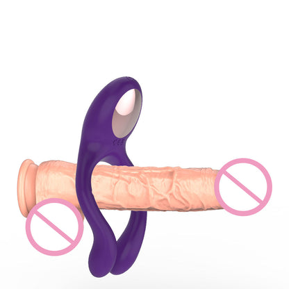 Double Vibrator Electric Sex Toys for Couples Includes Clitoris Stimulator and Cock Ring for Men