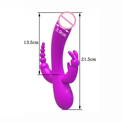 New Arrival Type-C Charging Three Head Triple Stimulation Vibrator for Women Sexy Toys